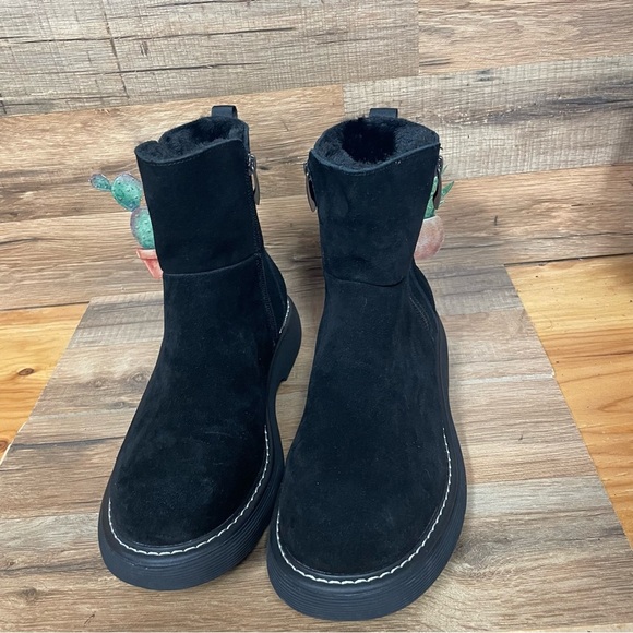 Religious Comfort Nottingham Waterproof Faux Fur Lined ankle boot black sz 9.5 - Picture 4 of 10